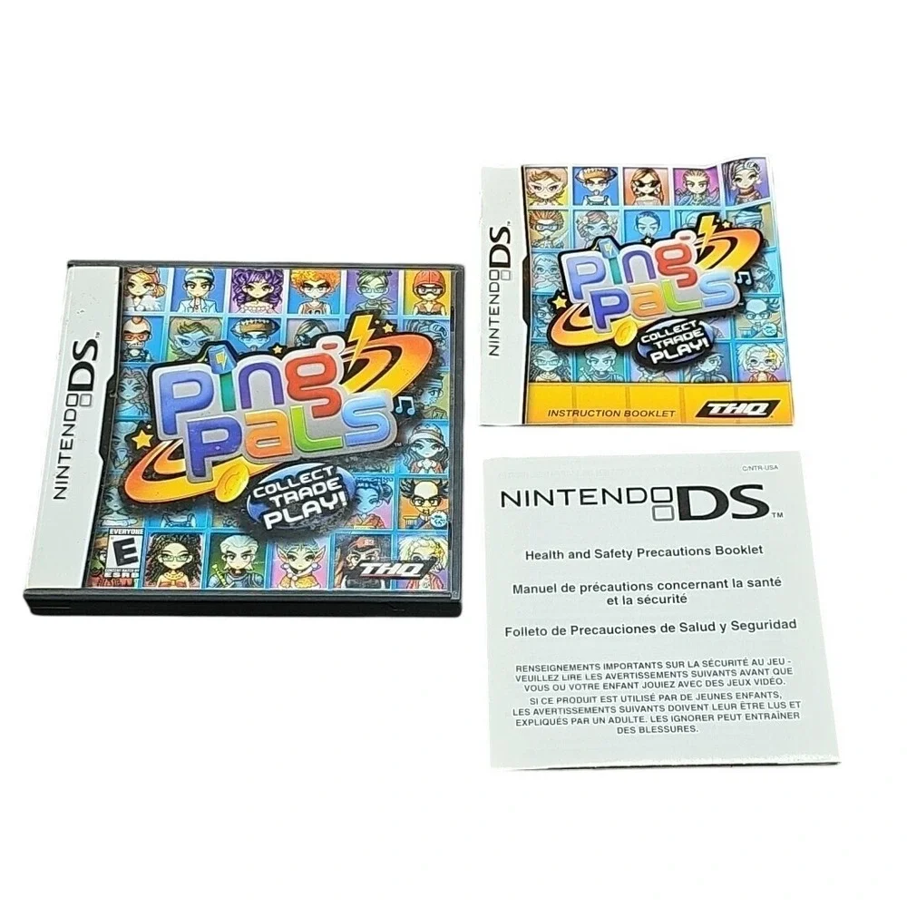 Ping Pals Nintendo DS Original Case & Manual‎ Replacement Authentic No Cartridge